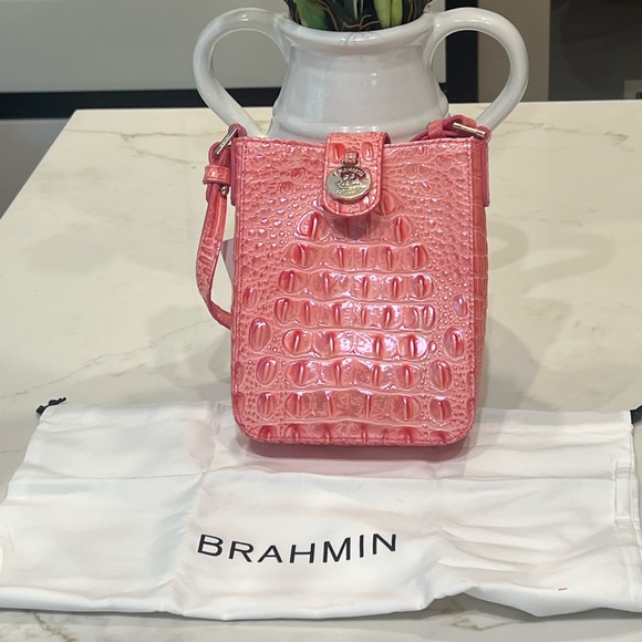🆕 Brahmin Pink Punch Crossbody Bag and Dust Bag - Picture 4 of 17